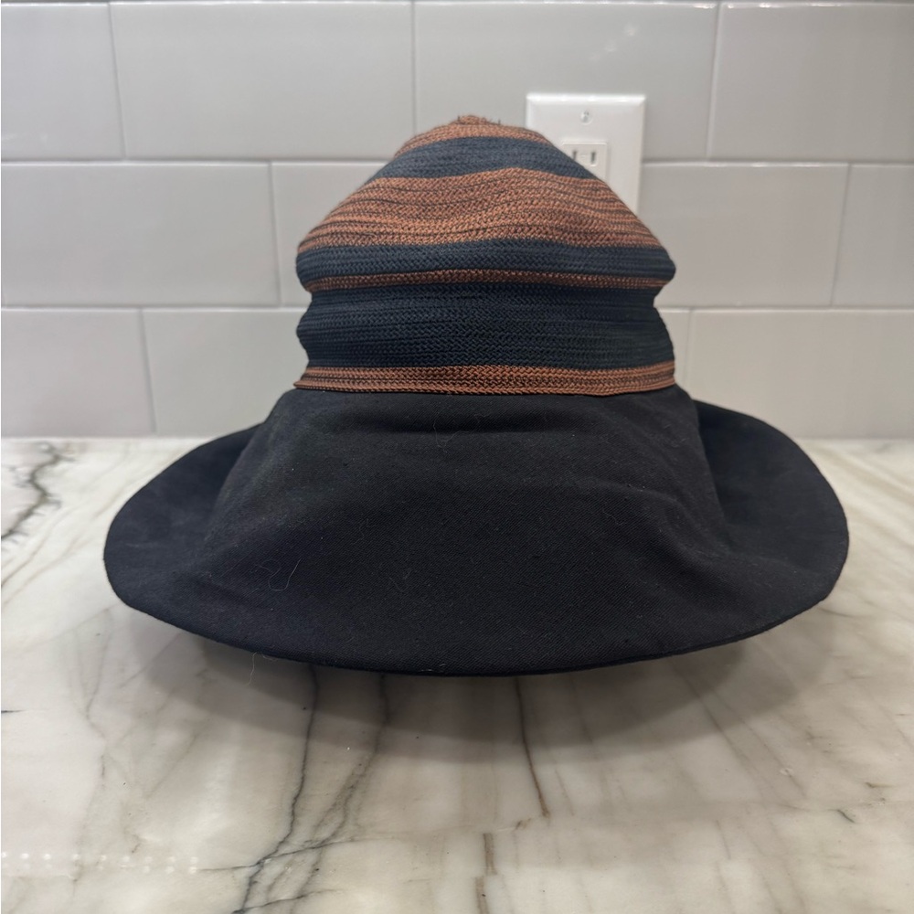 Vintage Lachaize Création Black and Brown Bucket Hat